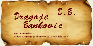 Dragoje Banković vizit kartica